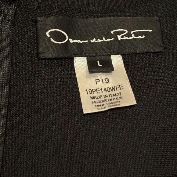 NWOT. $2890 OSCAR DE LA RENTA Embroidered Stretch-Crepe Dress Sz L - Picture 12 of 14